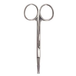 Iris Scissors One Time 5-1/2 Inch Length Floor / Office Grade Nickel Plated Steel Sterile Finger Ring Handle Straight Sharp Tip / Sharp Tip - Behope
