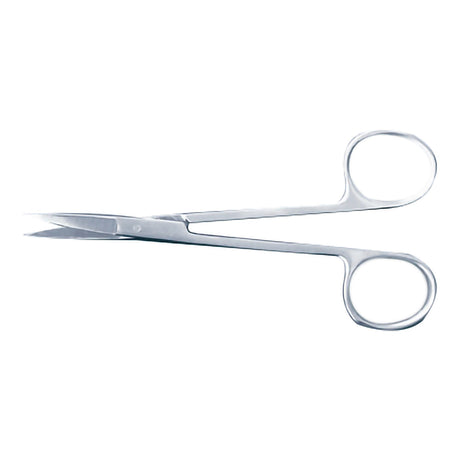 Iris Scissors McKesson 3-1/2 Inch Length Office Grade Pakistani Stainless Steel NonSterile Finger Ring Handle Curved - BeHope