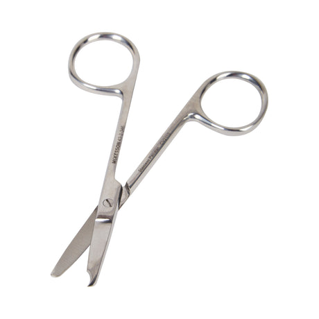 Stitch Scissors McKesson Spencer 3-1/2 Inch Length Office Grade Stainless Steel NonSterile Finger Ring Handle Straight Blunt Tip / Blunt Tip - BeHope