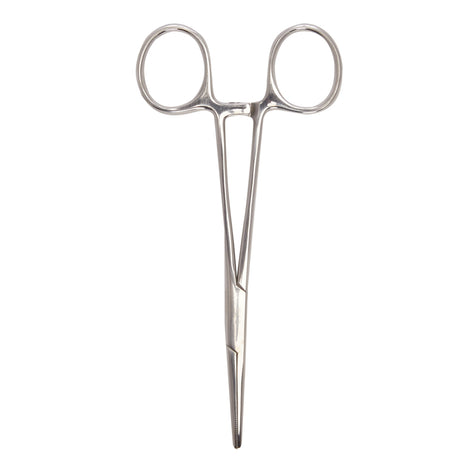 Hemostatic Forceps McKesson Kelly 5-1/2 Inch Length Floor / Office Grade Pakistani Stainless Steel NonSterile Locking Finger Ring Handle Straight Serrated Tips - BeHope