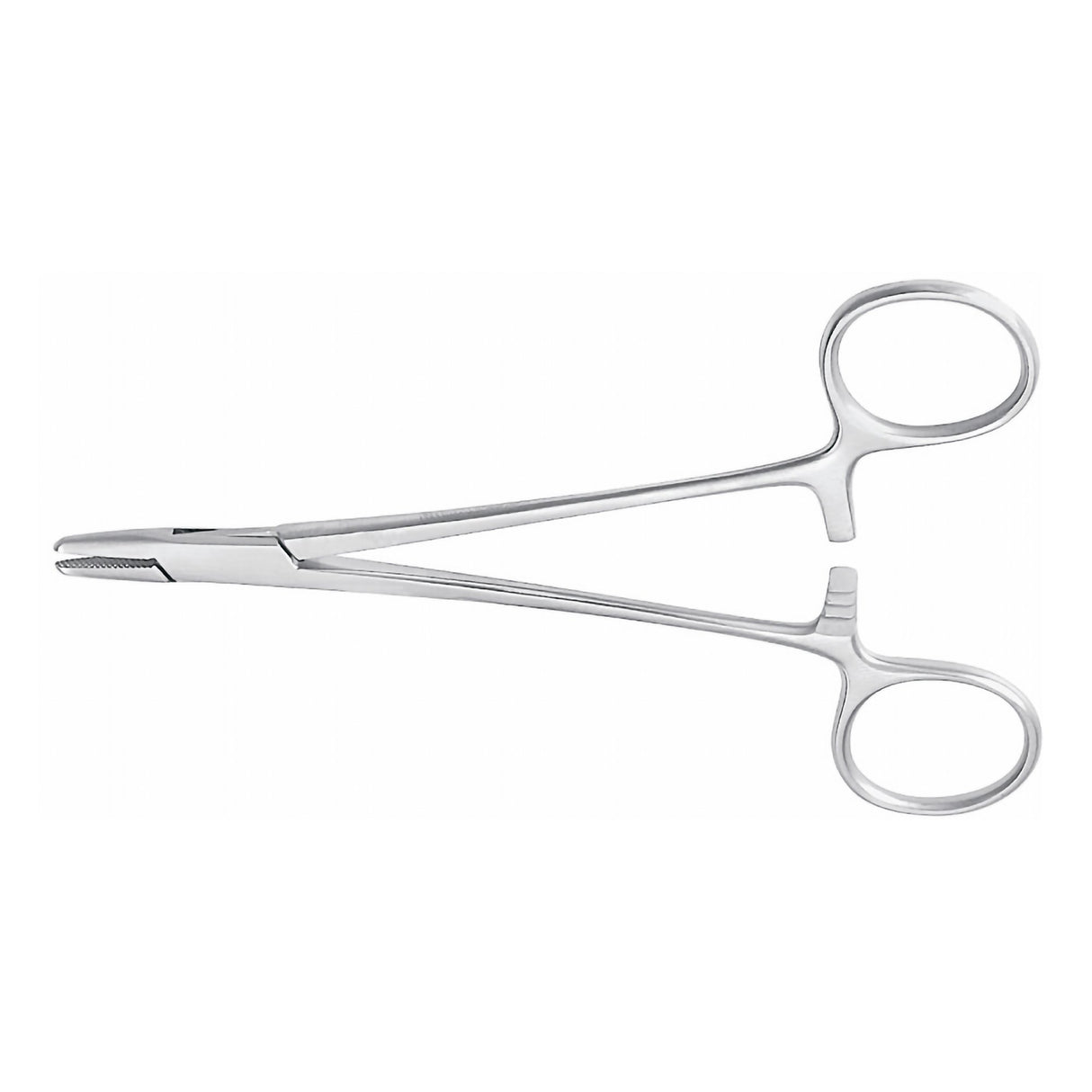 Needle Holder McKesson Baumgartner 5-1/2 Inch Length Serrated Jaws Finger Ring Handle - BeHope