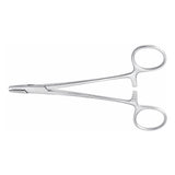 Needle Holder McKesson Baumgartner 5-1/2 Inch Length Serrated Jaws Finger Ring Handle - BeHope