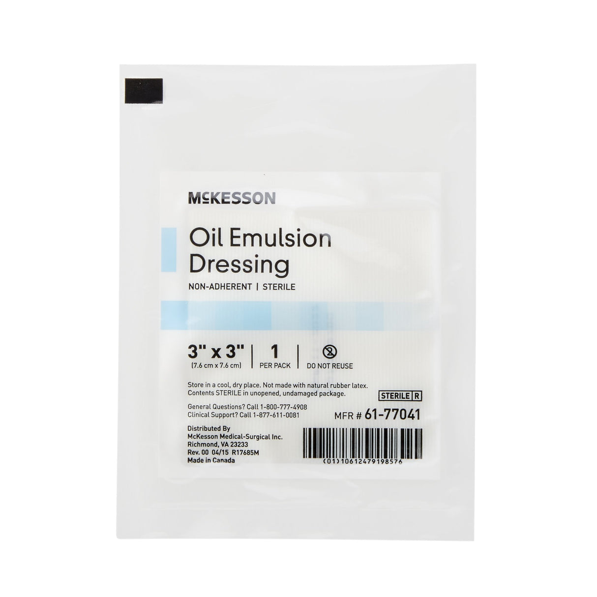 Oil Emulsion Impregnated Dressing McKesson Square 3 X 3 Inch Sterile - BeHope
