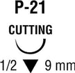 Absorbable Suture with Needle Polysorb™ Polyester P-21 1/2 Circle Reverse Cutting Needle Size 5-0 Braided - BeHope