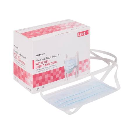Surgical Mask McKesson ASTM Level 1 Tie Closure One Size Fits Most - BeHope