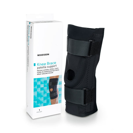 Knee Brace McKesson Medium Pull-On / D-Ring / Hook and Loop Strap 18 to 20-1/2 Inch Circumference Left or Right Knee - BeHope