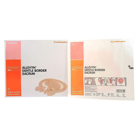 Foam Dressing Allevyn Gentle Border 6-5/8 X 6-3/4 Inch With Border Film Backing Silicone Gel Adhesive Sacral Sterile - BeHope