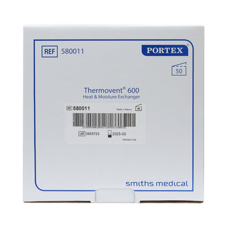 Heat and Moisture Exchanger Portex 27 mg H2O @ VT 500mL 2.9 cm @ 60 LPM