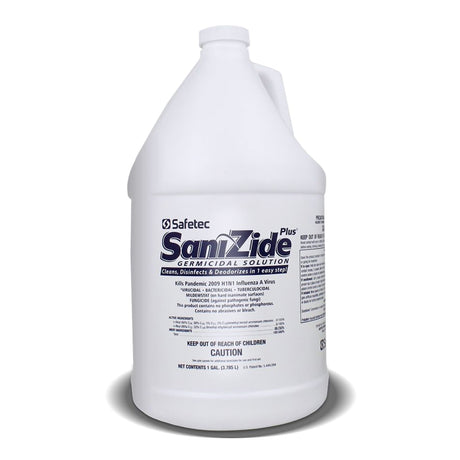 Surface Disinfectant Cleaner SaniZide Plus® Broad Spectrum Manual Pour Liquid 1 gal. Jug Ammonia Scent NonSterile - BeHope
