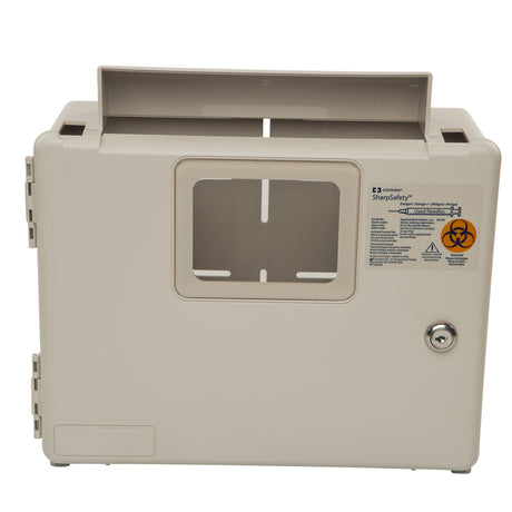 Sharps Container Cabinet / Wall Enclosure Kendall ABS Plastic Wall Mount Locking - BeHope