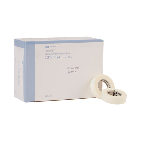 Hypoallergenic Medical Tape Kendall™ Hypoallergenic White 1/2 Inch X 10 Yard Paper NonSterile - BeHope