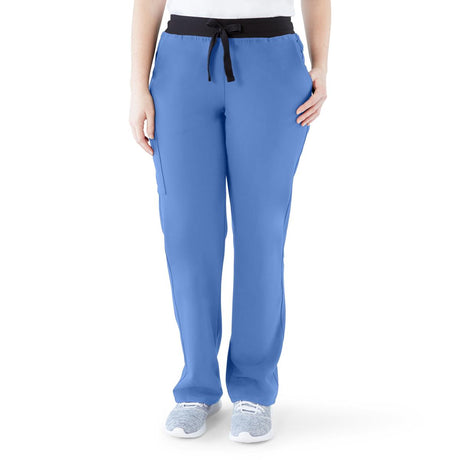Varick AVE Women's Petite Scrub Pants Ceil Blue