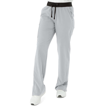 Varick AVE Women's Petite Scrub Pants Gray