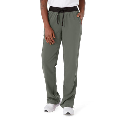 Varick AVE Women's Petite Scrub Pants Olive