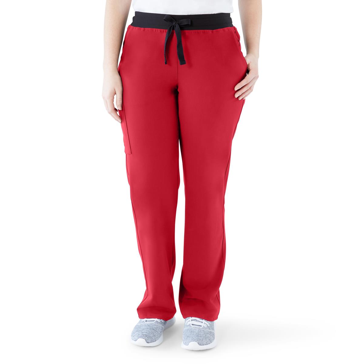 Varick AVE Women's Regular Length Scrub Pants Red
