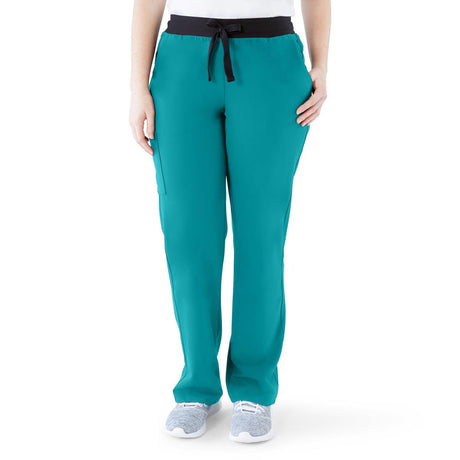 Varick AVE Women's Regular Length Scrub Pants Teal Blue