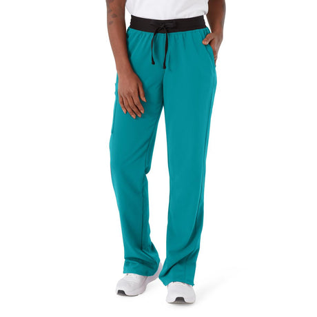 Varick AVE Women's Regular Length Scrub Pants Teal Blue