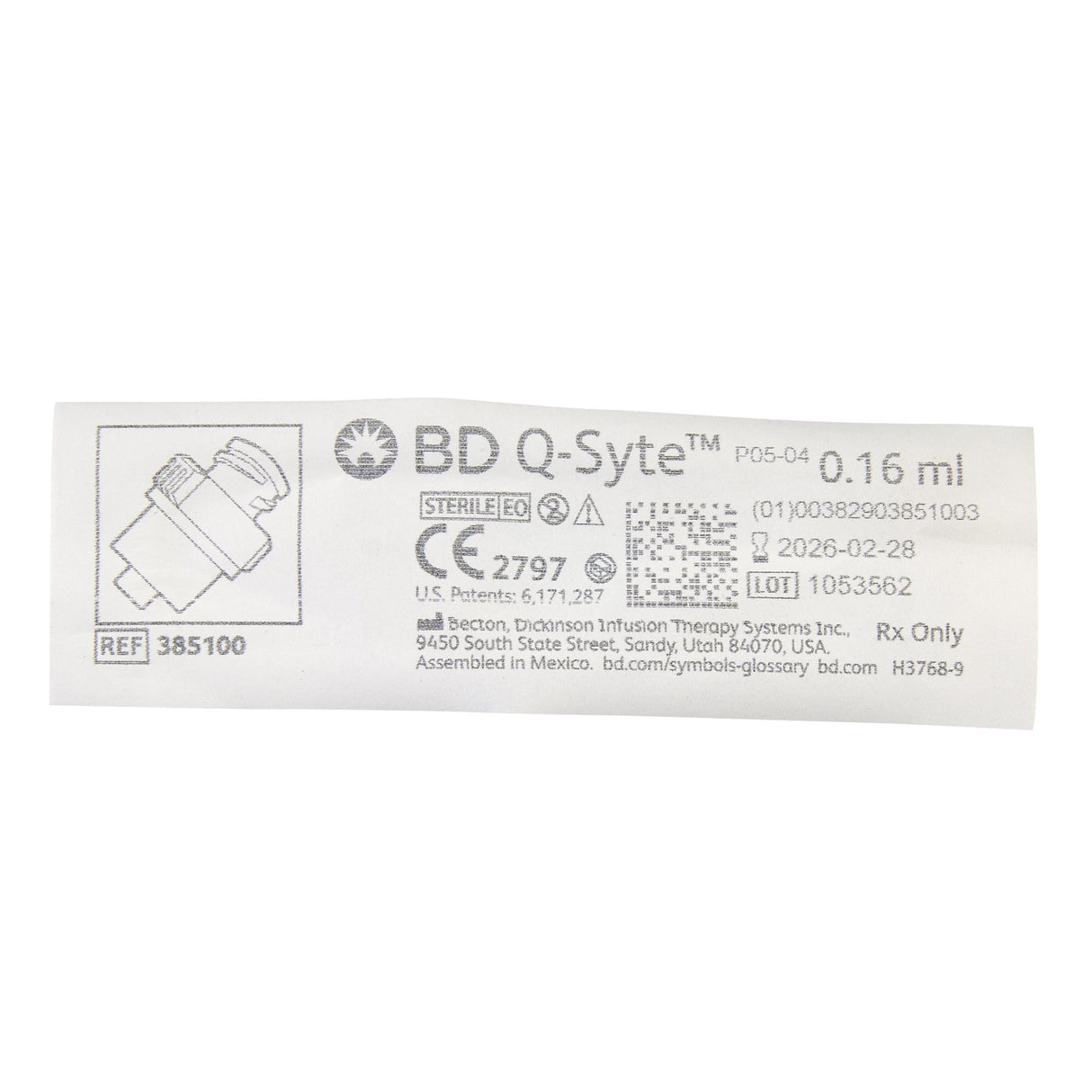 Needleless Connector Q-syte* Negative Displacement for IV Therapy - BeHope
