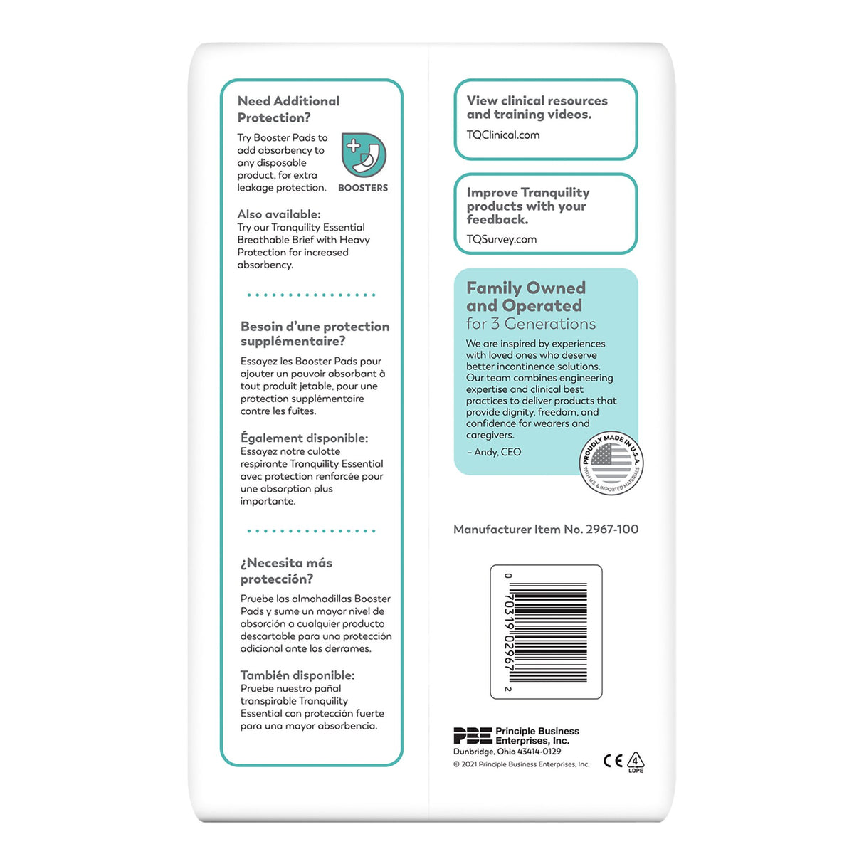 Unisex Adult Incontinence Brief Tranquility® Essential X-Large Disposable Moderate Absorbency - BeHope
