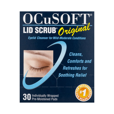 Eyelid Cleanser OCuSOFT® Lid Scrub® 30 per Box Wipe - BeHope