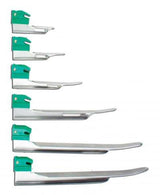 Laryngoscope Blade GreenLine® Miller Type Fiberoptic Light Universal Sterile - BeHope