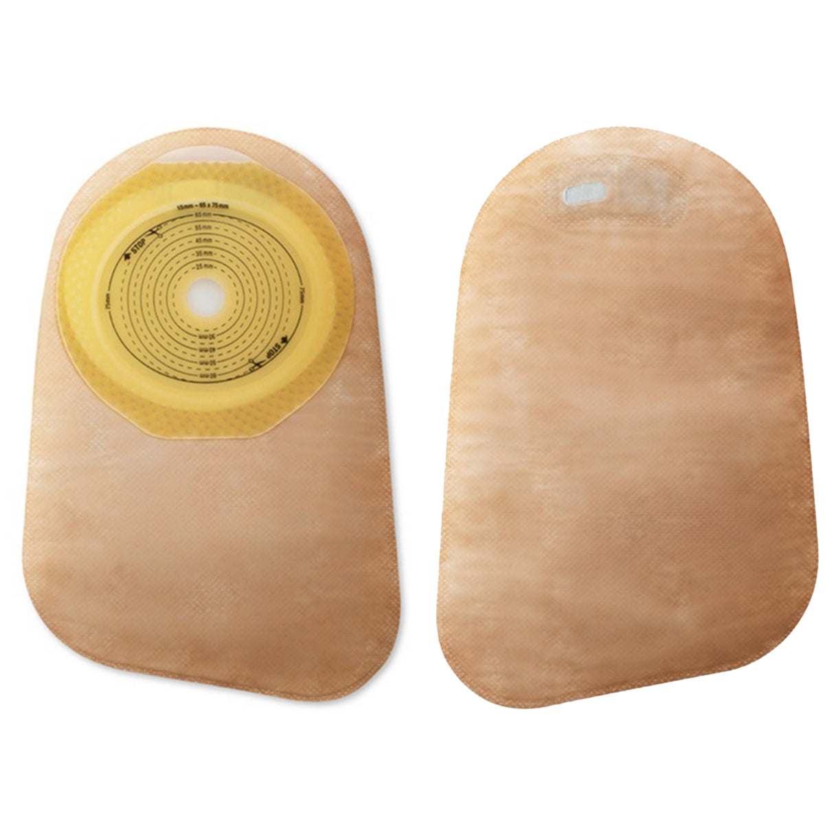 Ostomy Pouch Premier™ One-Piece System 9 Inch Length Flat, Pre-Cut 1 Inch Stoma Closed End - BeHope