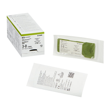 Surgical Suture With Needle Monosof™ Nonabsorbable Monofilament Nylon - BeHope