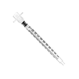 Safety Insulin Syringe with Needle Sol-Care™ 1 mL 1/2 Inch 29 Gauge Retractable Safety Needle Regular Wall - BeHope