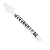 Safety Insulin Syringe with Needle Sol-Care™ 1 mL 1/2 Inch 29 Gauge Retractable Safety Needle Regular Wall - BeHope