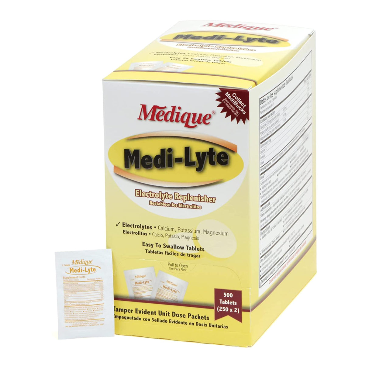 Mineral Supplement Medi-Lyte® Calcium / Potassium / Magnesium 10.8 mg - 40 mg - 12 mg Strength Tablet 500 per Box - BeHope