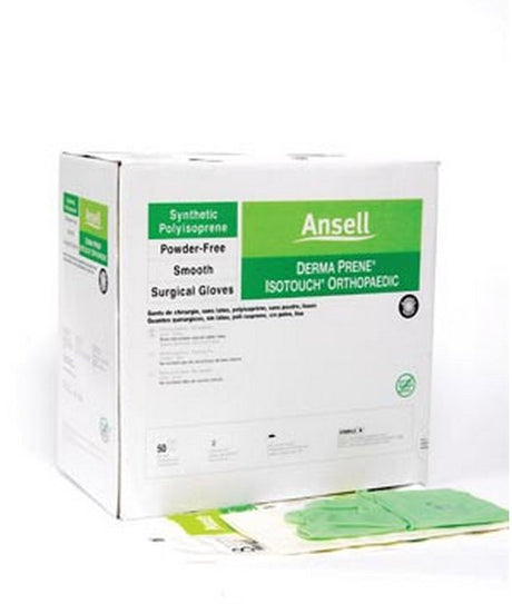 Surgical Glove GAMMEX® Non-Latex PI Ortho Size 6.5 Sterile Polyisoprene Standard Cuff Length Micro-Textured Light Green Chemo Tested - BeHope