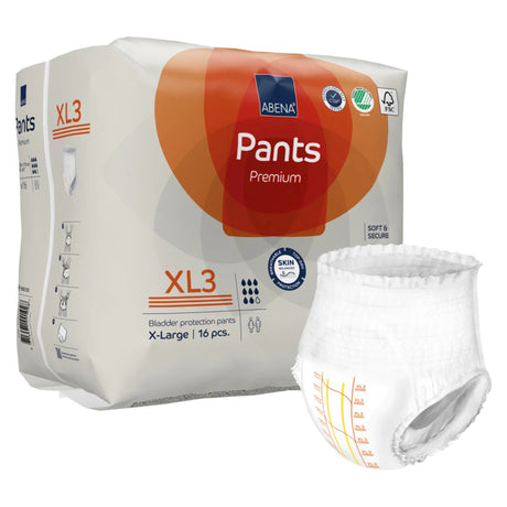 Unisex Adult Absorbent Underwear Abena® Premium Pants XL3 Pull On with Tear Away Seams X-Large Disposable Heavy Absorbency - BeHope