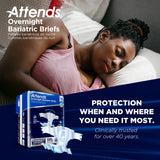 Unisex Adult Incontinence Brief Attends® Overnight Bariatric 5X-Large Disposable Heavy Absorbency - BeHope