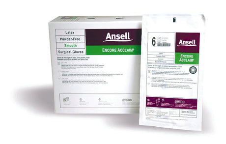 Surgical Glove ENCORE® Latex Acclaim Size 8 Sterile Latex Standard Cuff Length Smooth Ivory Chemo Tested - BeHope