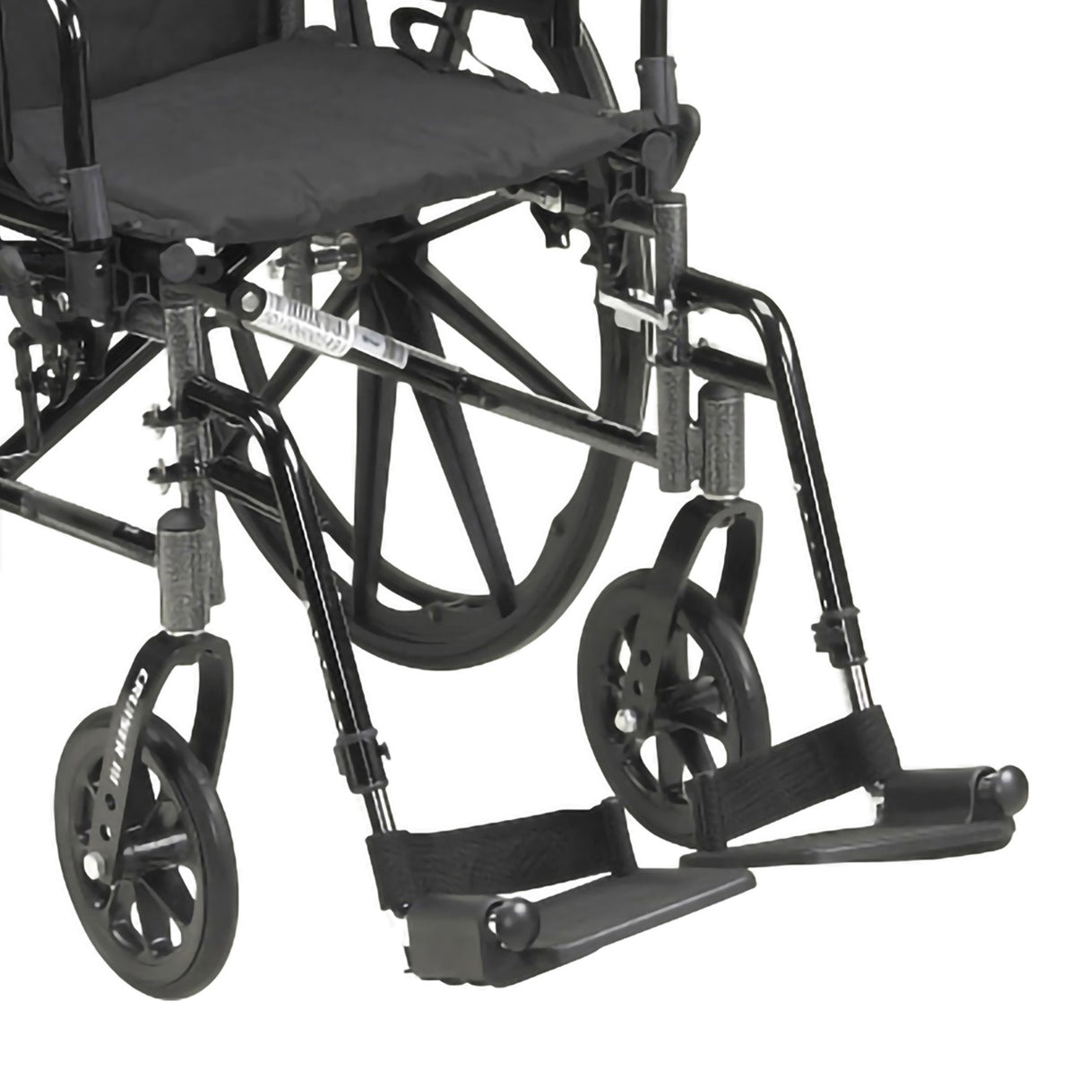 Lightweight Wheelchair McKesson Dual Axle Desk Length Arm Swing-Away Footrest Black Upholstery 18 Inch Seat Width Adult 300 lbs. Weight Capacity - BeHope