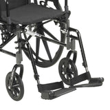 Lightweight Wheelchair McKesson Dual Axle Desk Length Arm Swing-Away Footrest Black Upholstery 18 Inch Seat Width Adult 300 lbs. Weight Capacity - BeHope