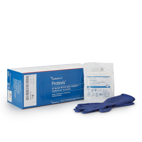 Surgical Glove ESTEEM™ Blue with Neu-Thera® Size 6.5 Sterile Polyisoprene Standard Cuff Length Smooth Blue Not Chemo Approved - BeHope