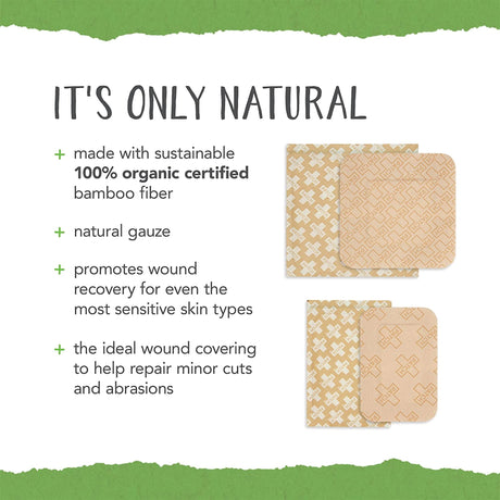 Adhesive Strip Patch™ Bamboo Tan 2 X 3 Inch / 3 X 3 Inch Sterile - BeHope
