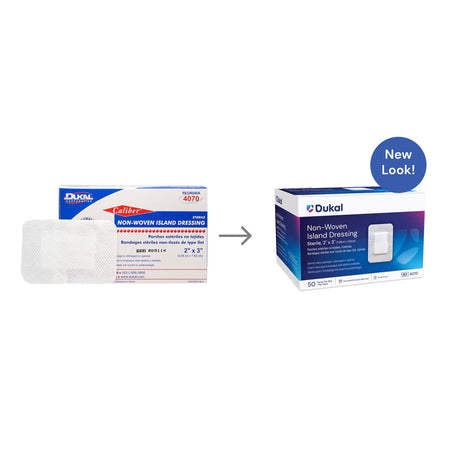 Island Dressing Dukal 2 X 3 Inch Rectangle Sterile