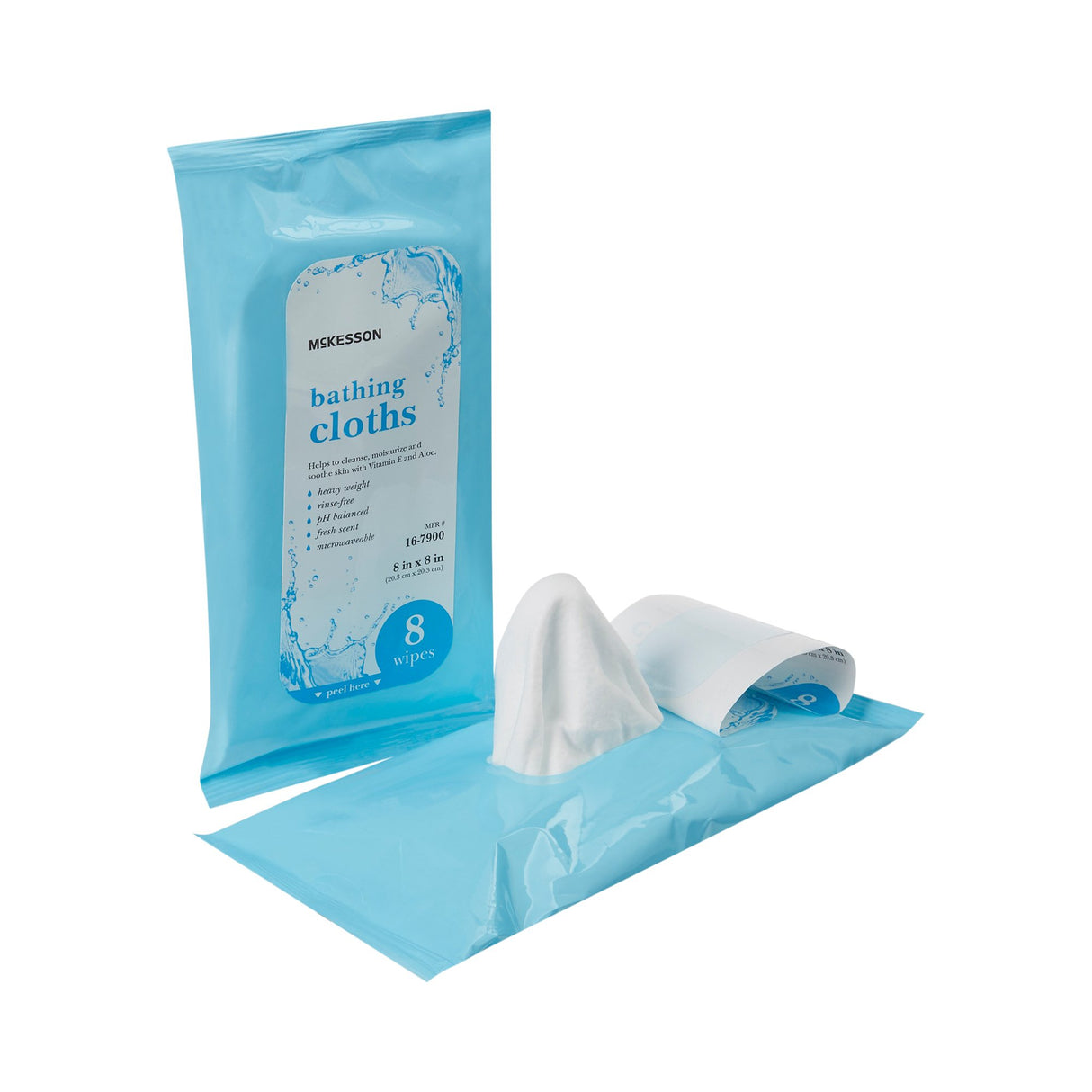 Rinse-Free Bath Wipe McKesson Soft Pack Scented 8 Count - BeHope