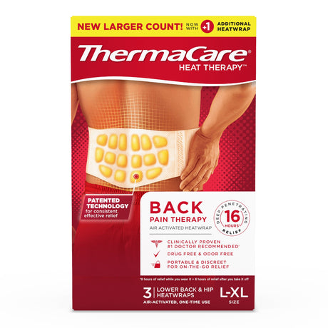 Instant Hot Patch ThermaCare® HeatWraps Back / Hip / Leg / Shoulders Large / X-Large Nonwoven Material Cover Disposable - BeHope