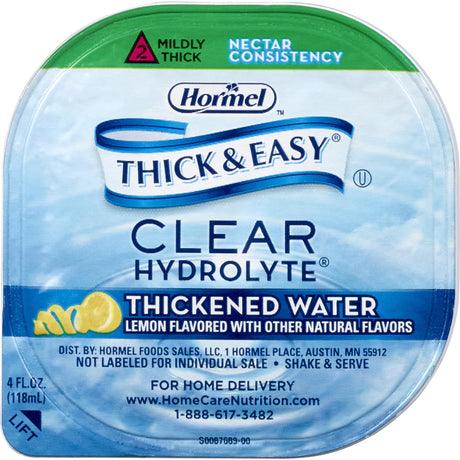 Thickened Water Thick & Easy® Hydrolyte® 4 oz. Portion Cup Lemon Flavor Liquid IDDSI Level 2 Mildly Thick - BeHope