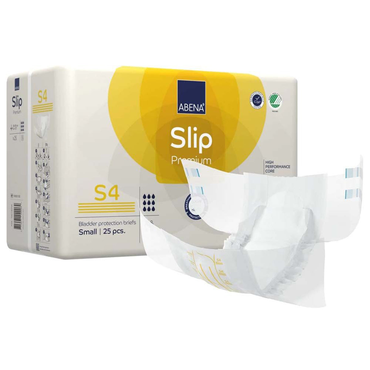 Unisex Adult Incontinence Brief Abena® Slip Premium S4 Small Disposable Heavy Absorbency - BeHope