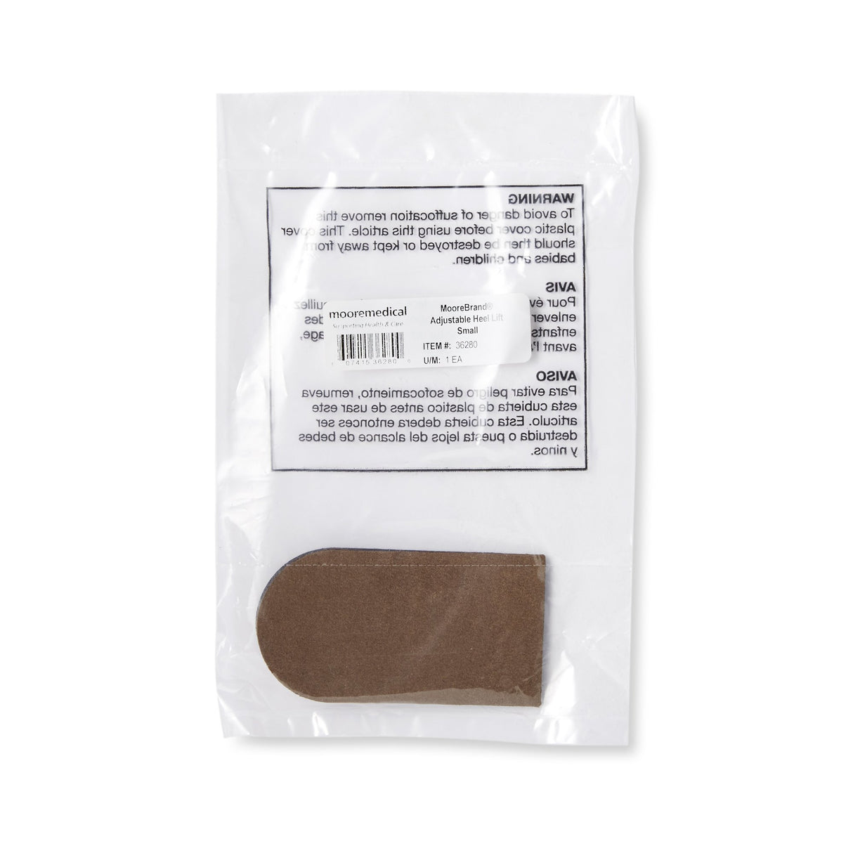 Heel Lift McKesson Leg Lifter Foam Core / Suede Top Female 6 to 6-1/2 / Male 4 to 4-1/2 Passion Mocha - BeHope