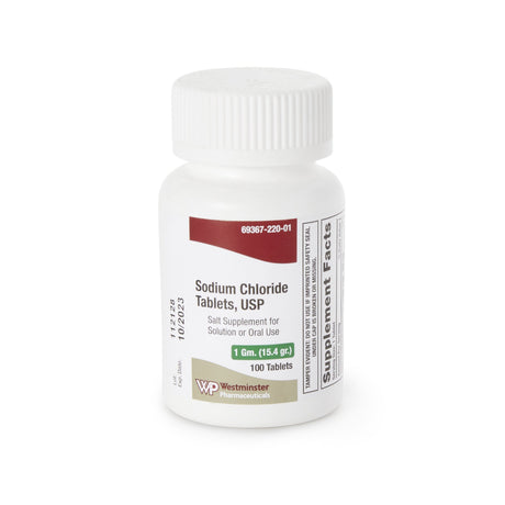 Sodium Chloride Supplement 1 Gram Strength Tablet 100 per Bottle - BeHope