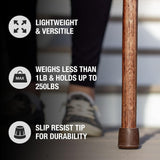 Walking Stick Brazos™ Traveler Wood 55 Inch Height Red Sweet Gum - BeHope