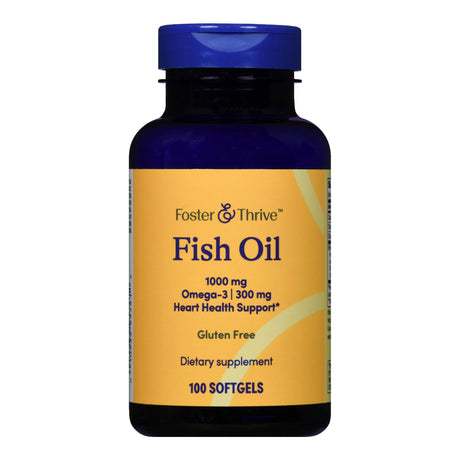 Omega 3 Supplement Foster & Thrive™ Fish Oil 1,000 mg Strength Softgel 100 per Bottle - BeHope