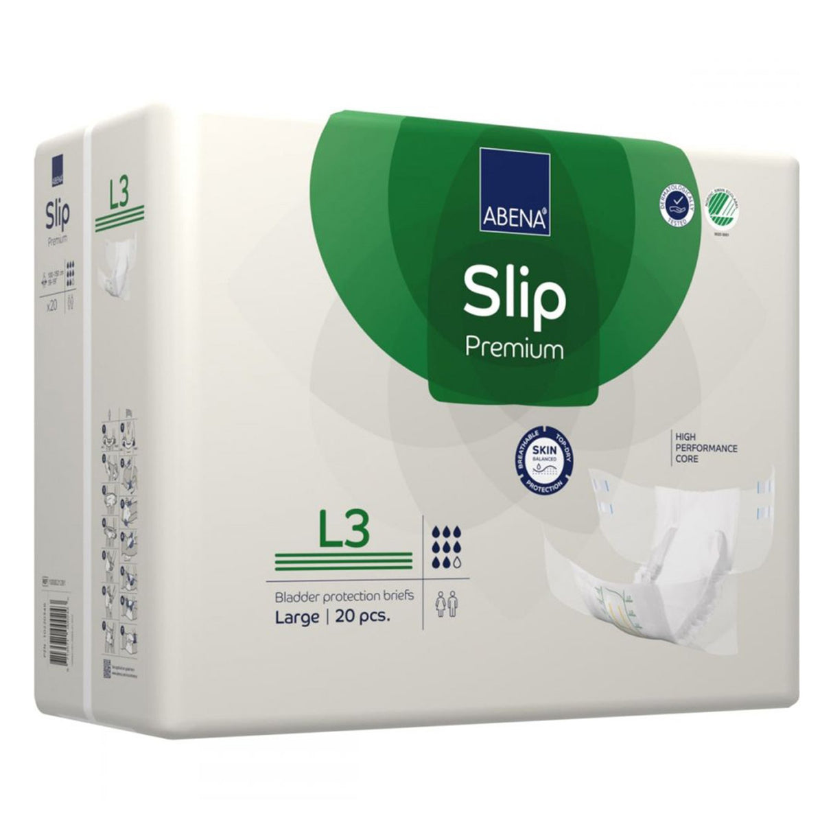 Unisex Adult Incontinence Brief Abena® Slip Premium L3 Large Disposable Heavy Absorbency - BeHope
