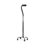 Small Base Quad Cane Medline Aluminum 30 to 39 Inch Height Black - BeHope