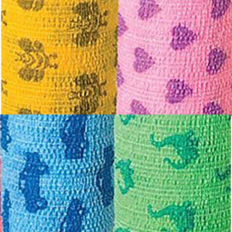 Cohesive Bandage CoFlex® NL 2 Inch X 5 Yard Self-Adherent Closure Kid Design (Assorted Print) NonSterile 12 lbs. Tensile Strength - BeHope
